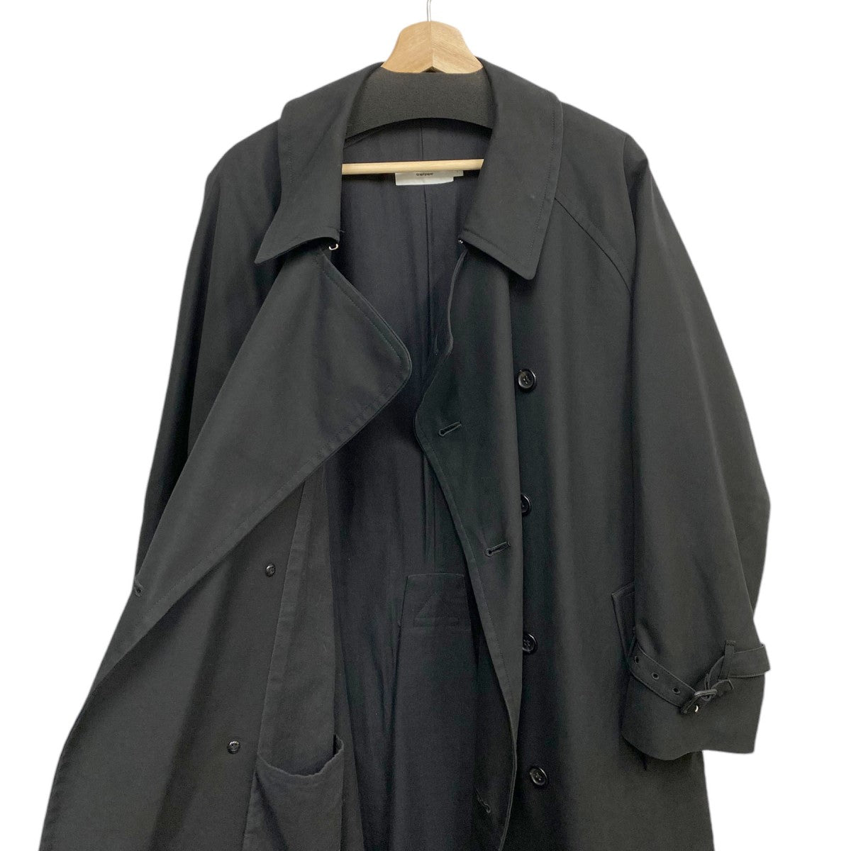 19aw Double Cloth Peach Trench Coat サイズ1