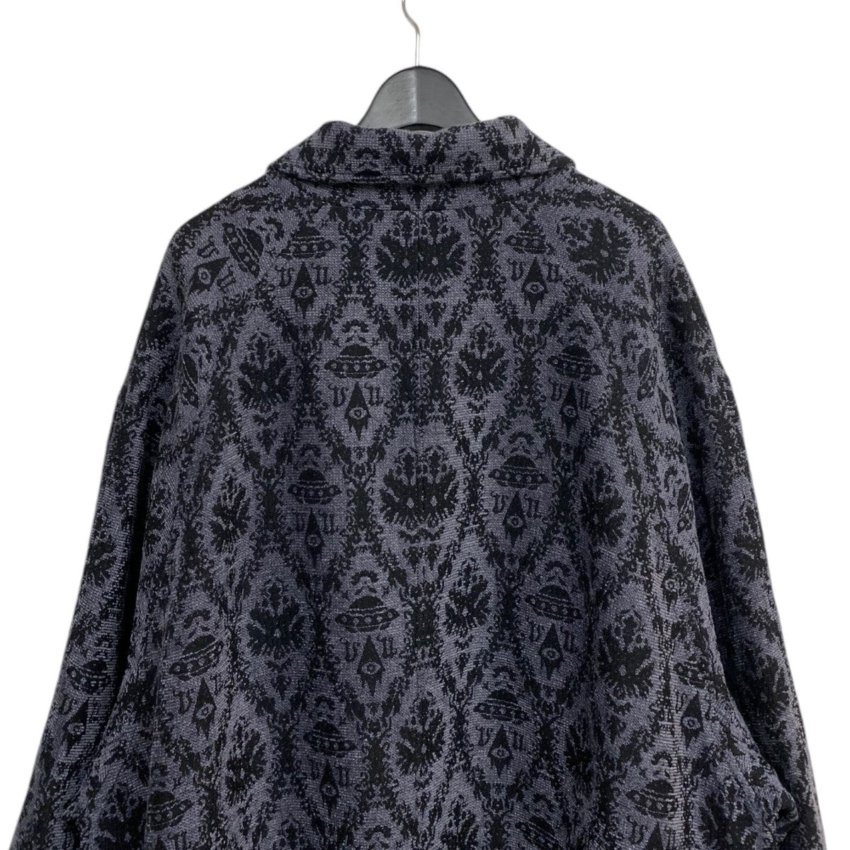 UNDERCOVER VALENTINO 19AWJQBIGステンカラーCT 総柄ジャガードサイドZIPオーバーサイズコート 古着・中古-6枚目のアイテム画像