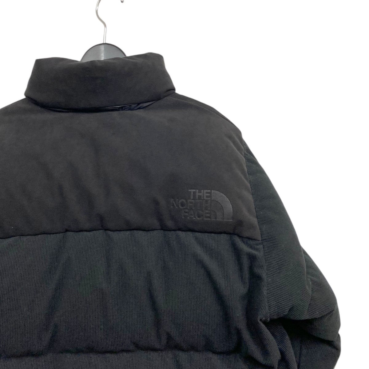 THE NORTH FACE 23AWND92231R Corduroy Nuptse Jacketオールブラックコーデュロイヌプシダウンジャケット 古着・中古-6枚目のアイテム画像
