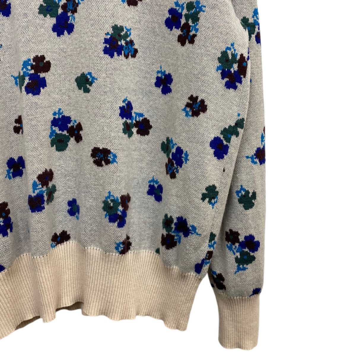 sacai(サカイ) Moc Neck Flower Knit Sweaterモックネックフラワー総柄