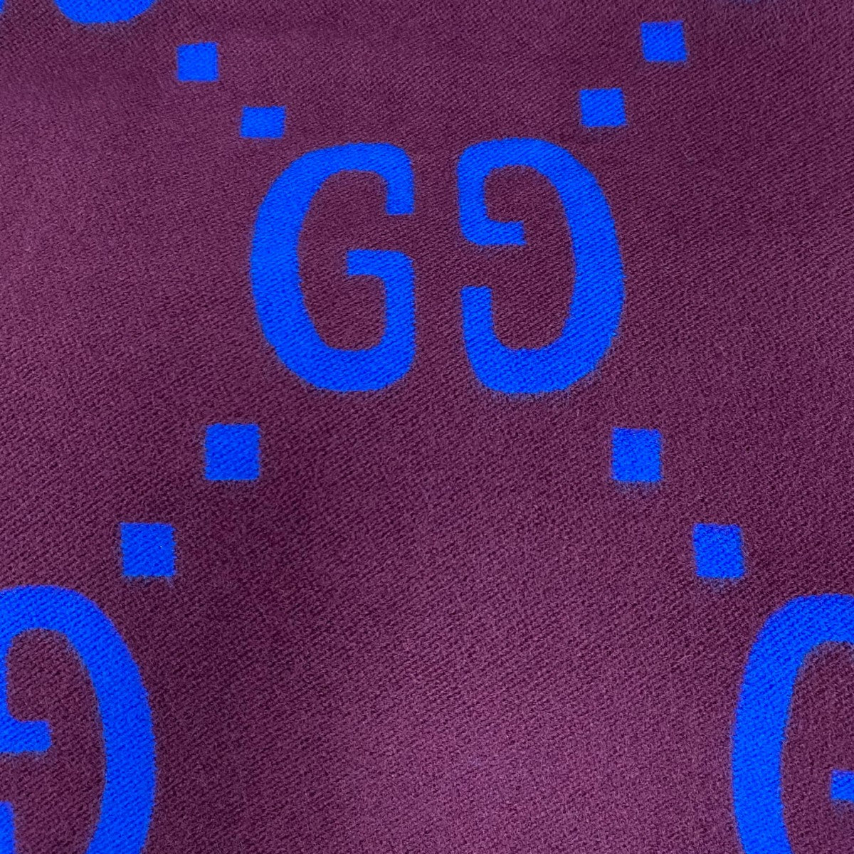 GUCCI GGジャガードウールシルクスカーフマフラー大判 古着・中古-3枚目のアイテム画像