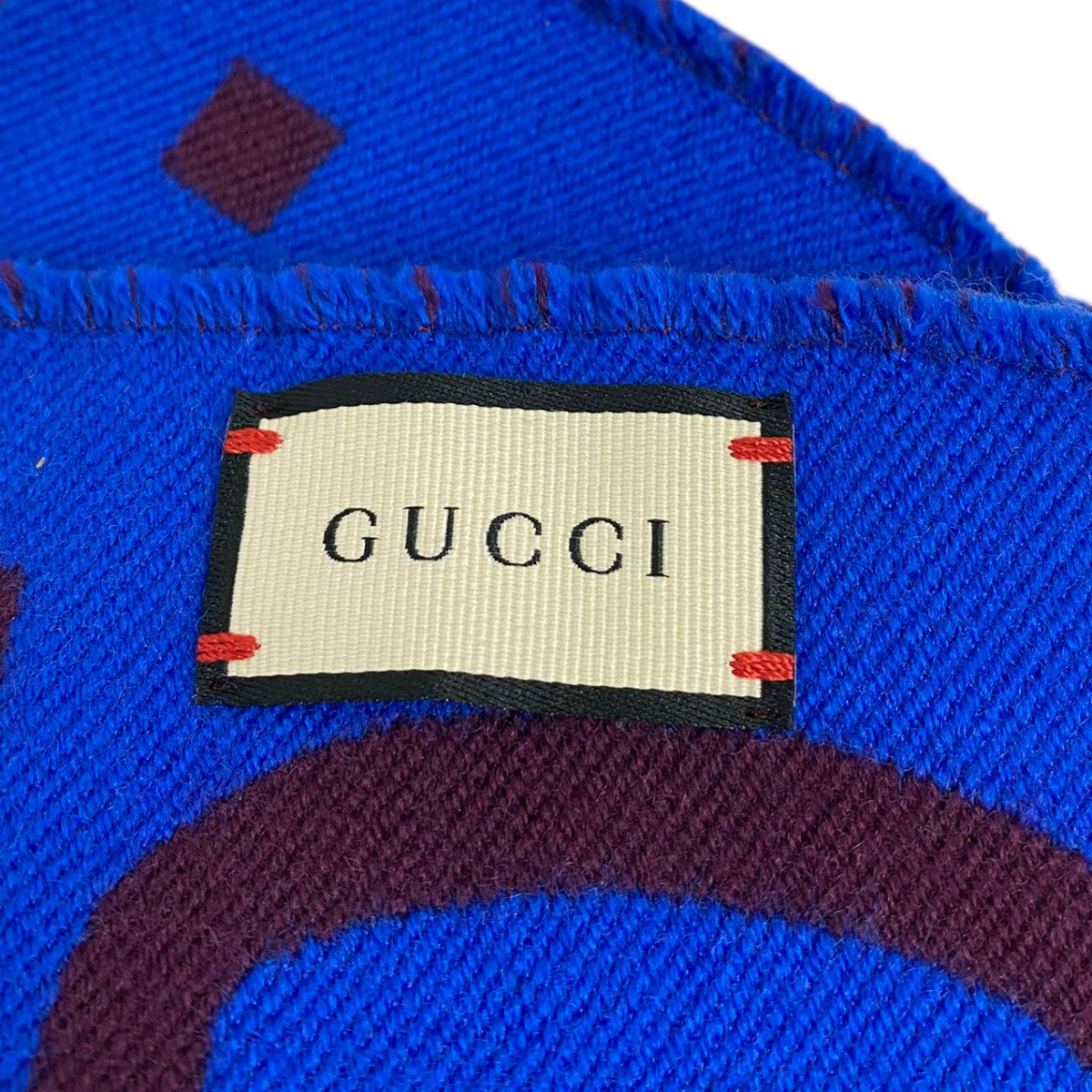 GUCCI GGジャガードウールシルクスカーフマフラー大判 古着・中古-6枚目のアイテム画像