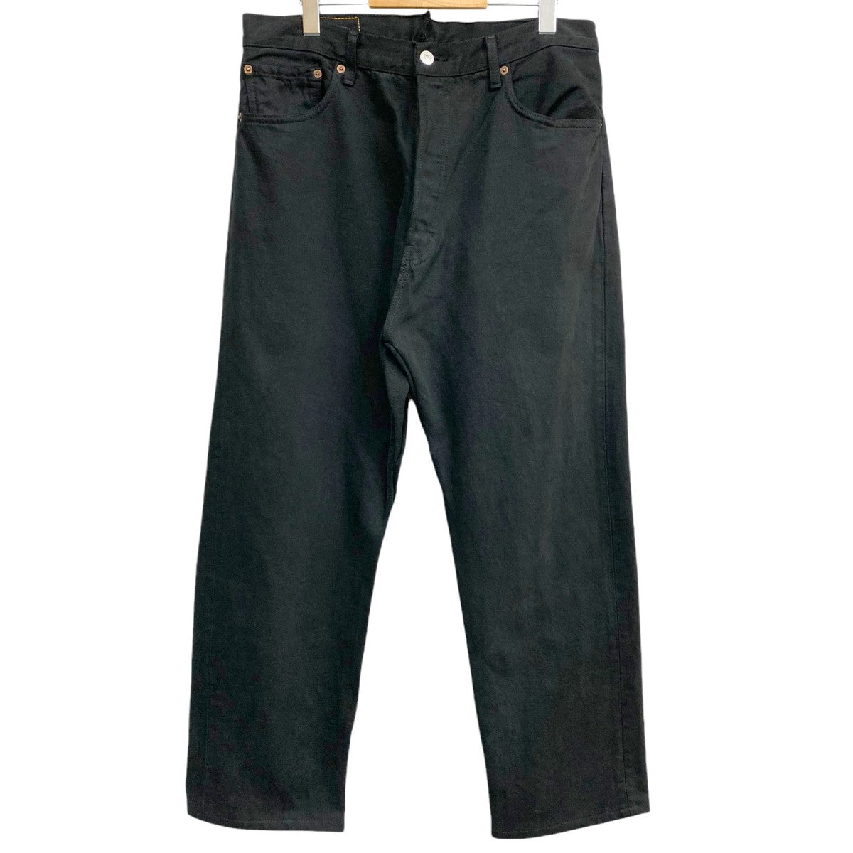 Karmann MEXICO 501 Customize Wide Denim Pants Black Edgeリメイク再構築ワイドデニムパンツ