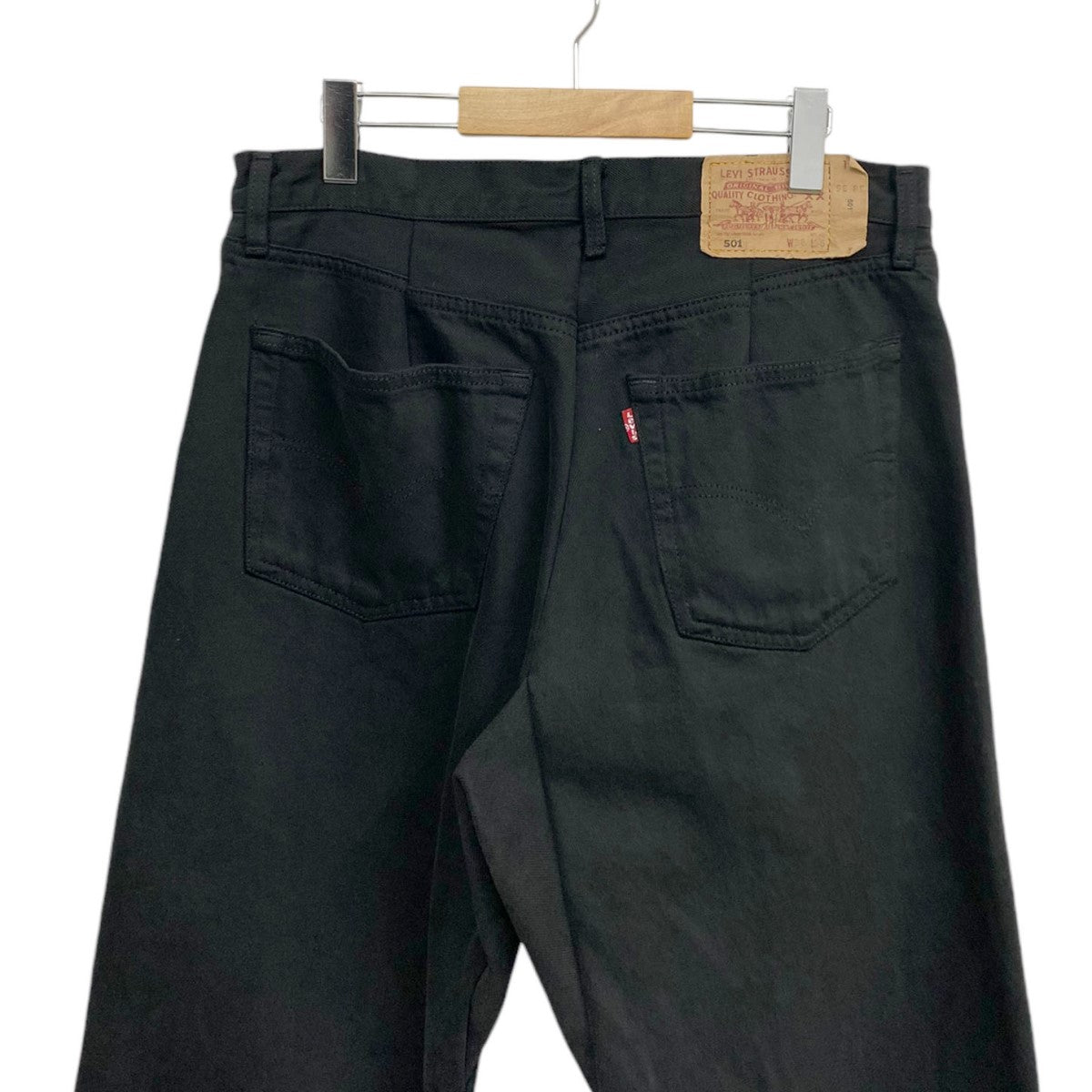 Karmann MEXICO 501 Customize Wide Denim Pants Black Edgeリメイク再構築ワイドデニムパンツ