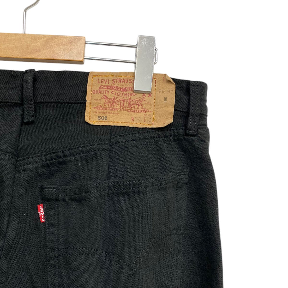 Karmann MEXICO 501 Customize Wide Denim Pants Black Edgeリメイク再構築ワイドデニムパンツ