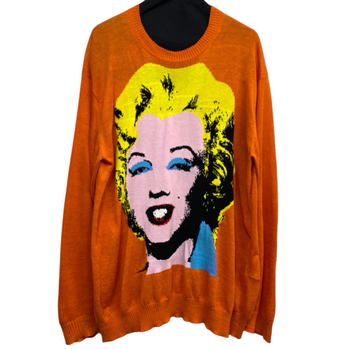 JUNYA WATANABE MAN Andy Warhol 23SS多素材MIX天竺インターシャMarilyn Monroeマリリンモンローニットセーター 古着・中古-1枚目のアイテム画像