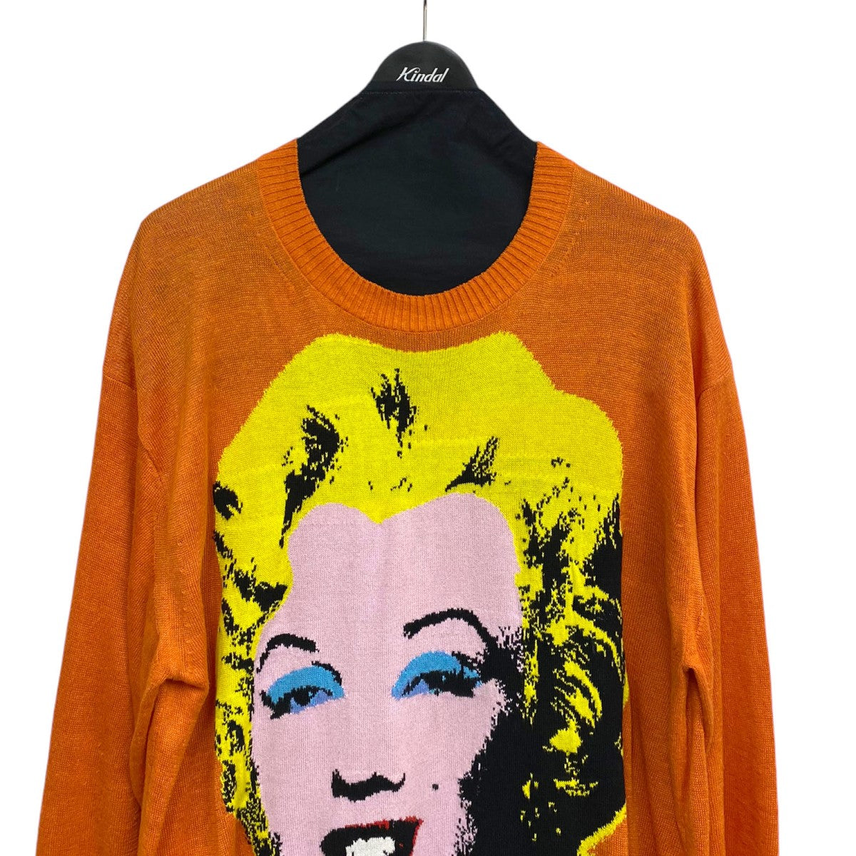 JUNYA WATANABE MAN Andy Warhol 23SS多素材MIX天竺インターシャMarilyn Monroeマリリンモンローニットセーター 古着・中古-4枚目のアイテム画像