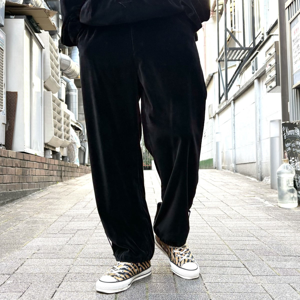 barbell object×JOHN 23AW別注BO-JOHN02 velveteen trousersヴェルヴェットイージーパンツ 古着・中古-2枚目のアイテム画像