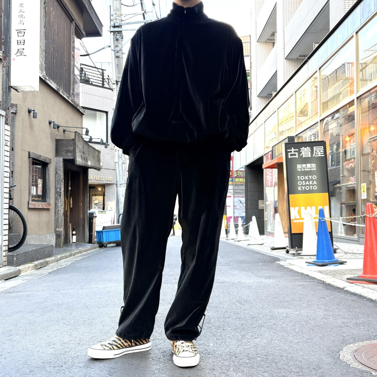 barbell object×JOHN 23AW別注BO-JOHN02 velveteen trousersヴェルヴェットイージーパンツ 古着・中古-3枚目のアイテム画像