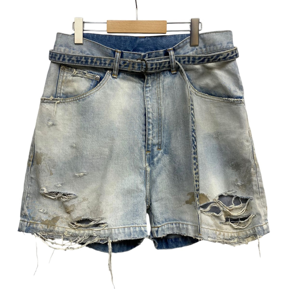 パンツ ACLENT Damage denim short pants Damaged denim shorts | GATE