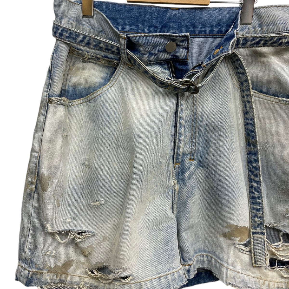 ANCELLM 23SS CRASH DENIM SHORTS クラッシュデニム CRASH DENIM SHORTS(INDIGO) – ANCELLM