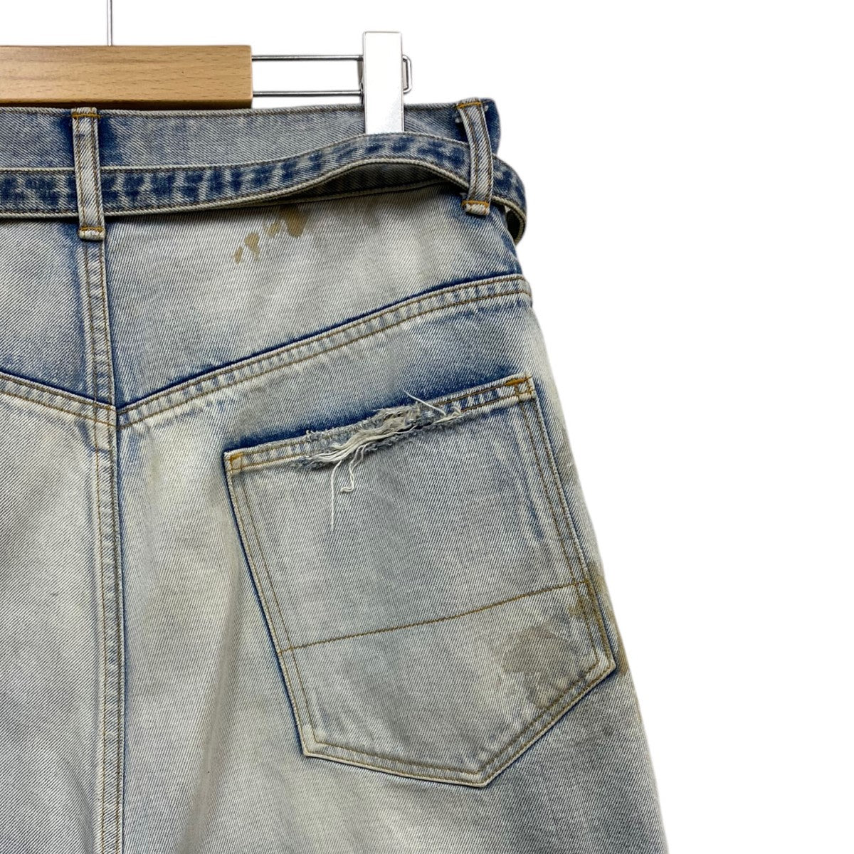 ANCELLM 23SS CRASH DENIM SHORTS クラッシュデニム ANCELLM(アンセルム) CRASH DENIM SHORTS USEDダメージ