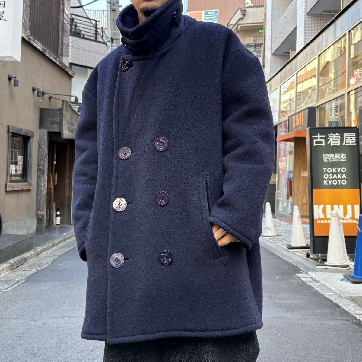doublet 18AWBonding Oversized Pea CoatオーバーサイズPコート 古着・中古-3枚目のアイテム画像