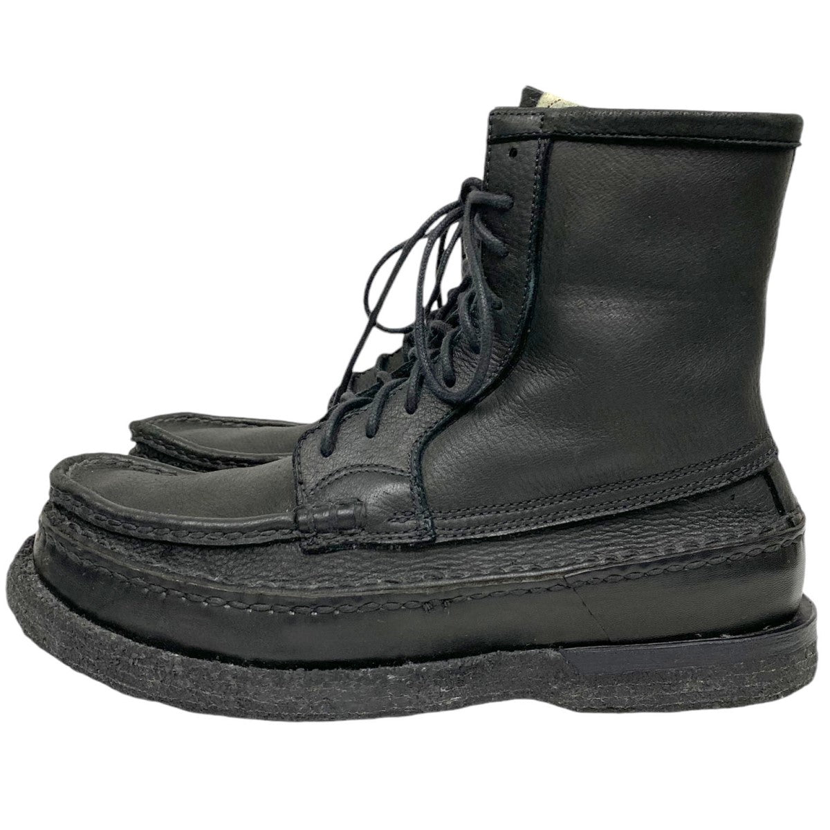 VISVIM 23AW0123202002004 CHEEKAG-FOLKディアレザーベジタブルタンニングホースレザー混合レザーレースアップブーツシューズ靴 古着・中古-3枚目のアイテム画像