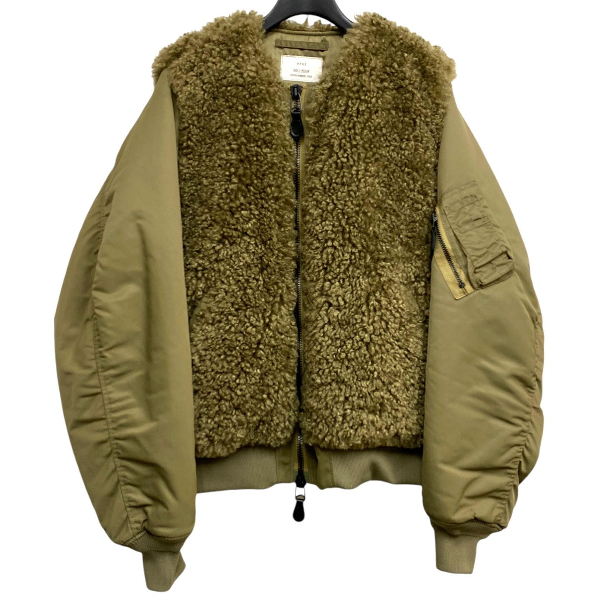 23AWFAUX SHEARLING TYPE MA-1ファードッキングオーバーサイズボンバーミリタリージャケット