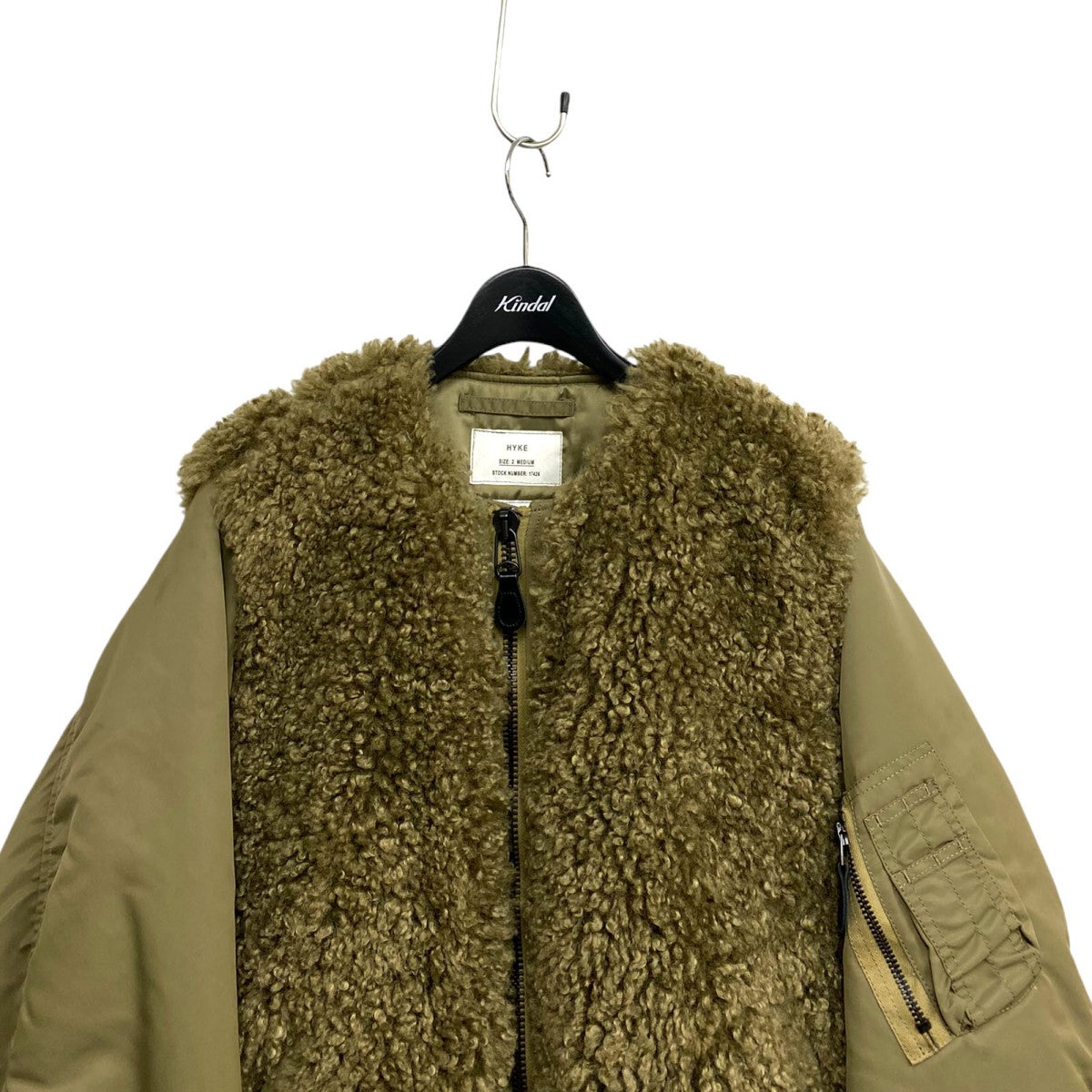 23AWFAUX SHEARLING TYPE MA-1ファードッキングオーバーサイズボンバーミリタリージャケット