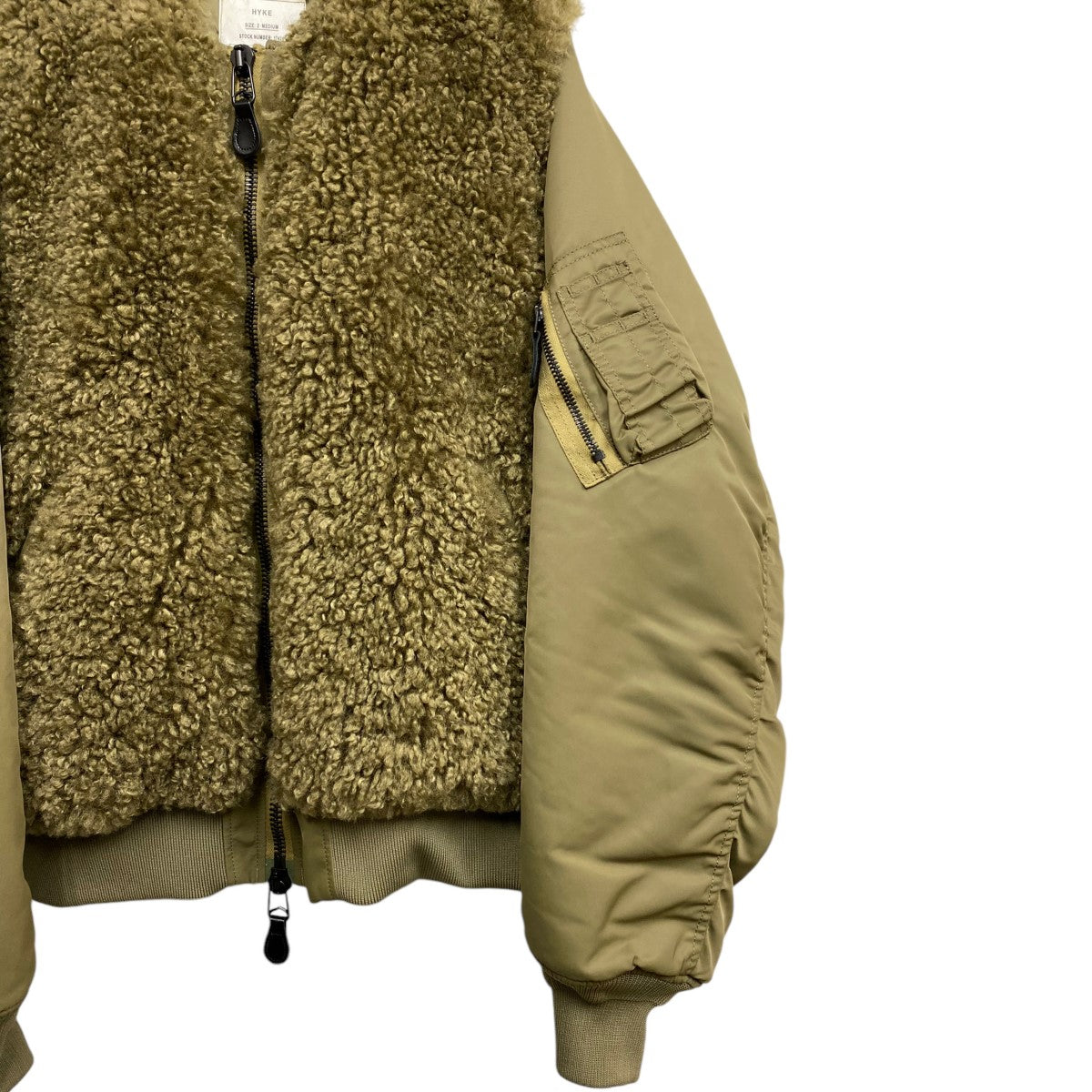 23AWFAUX SHEARLING TYPE MA-1ファードッキングオーバーサイズボンバーミリタリージャケット