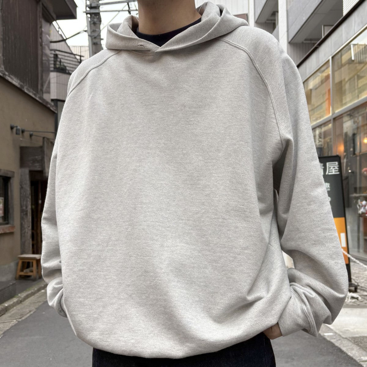 21SSSUPER SOFT SWEAT BIG P／O PARKAオーバーサイズスウェットフーディ