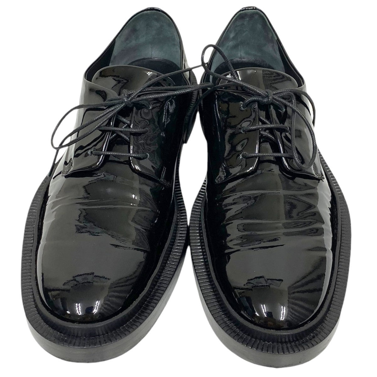 JIL SANDER Leather Derby Shoes vibramビブラムソールエナメルパテントレザーシューズ 古着・中古-2枚目のアイテム画像