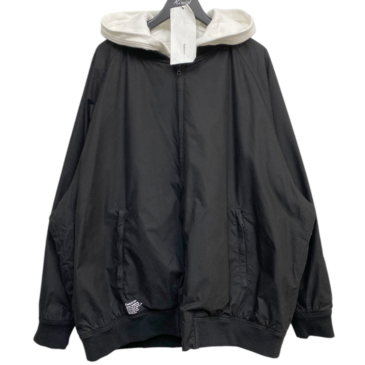 SWEAT HOODED SWING TOP切替ZIPスウェットフーディパーカー