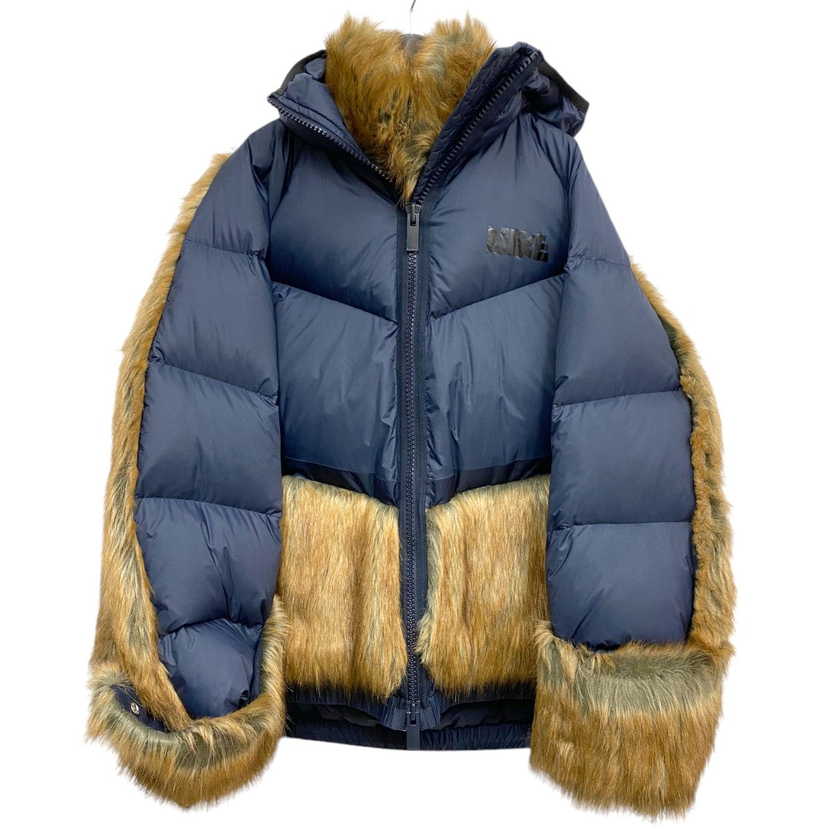 sacai NIKE 20AWNsw Other Sports W Nrg Rh ParkaオーバーサイズファーダウンサイドZIPダウンジャケット 古着・中古-1枚目のアイテム画像