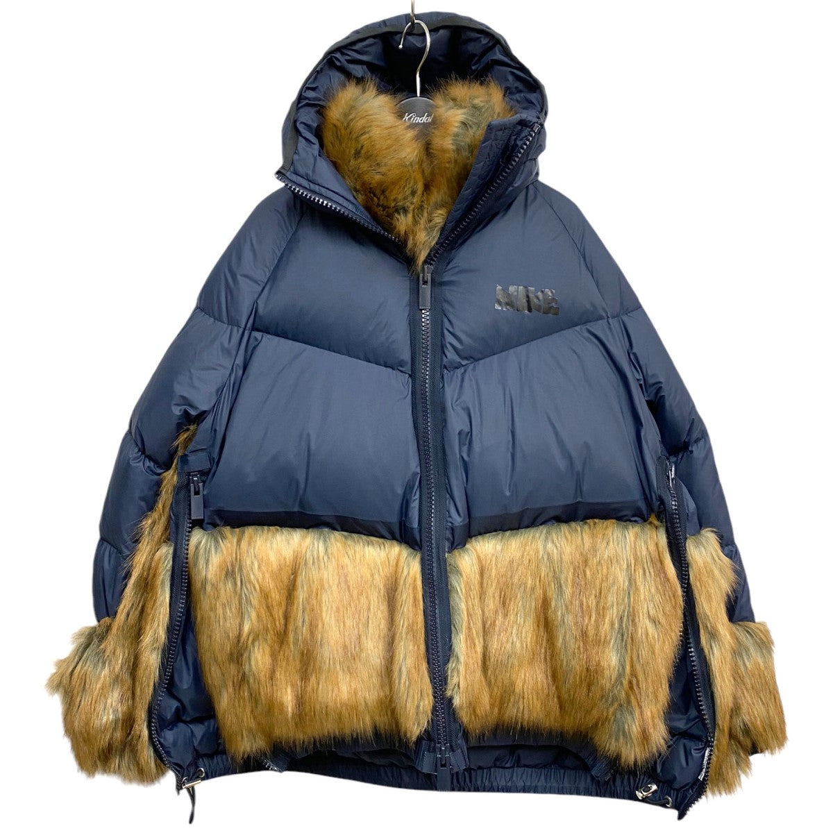 sacai NIKE 20AWNsw Other Sports W Nrg Rh ParkaオーバーサイズファーダウンサイドZIPダウンジャケット 古着・中古-2枚目のアイテム画像