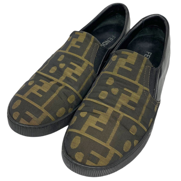 FENDI(フェンディ) Sneaker Zucca Slip-on ズッカ柄レザースニーカー靴
