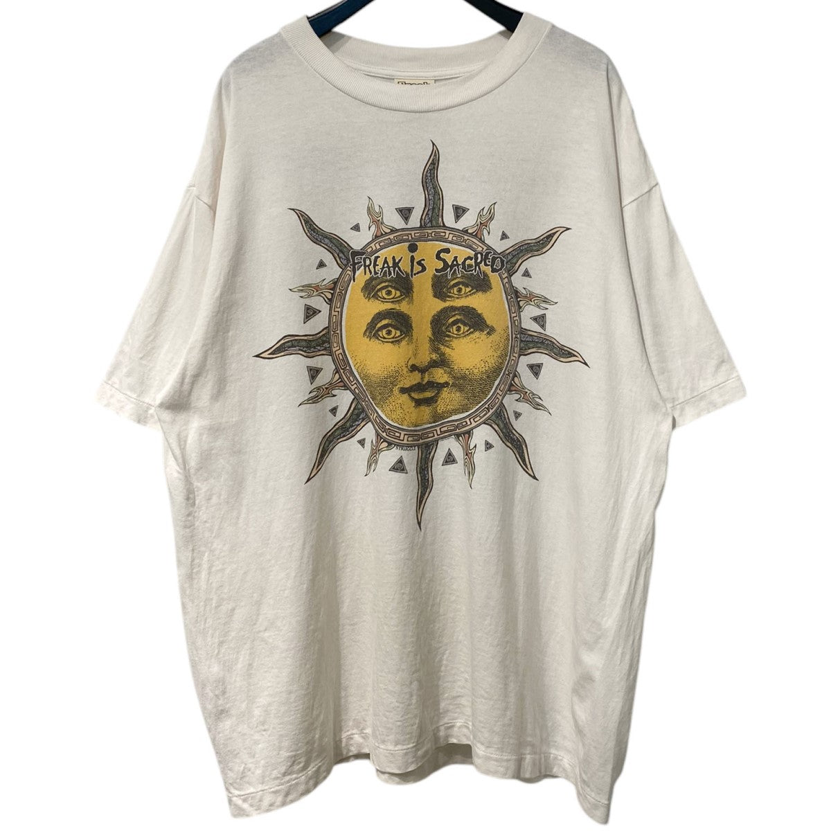SAINT MICHAEL 24AWCP SS TEE ／ SUN USEDヴィンテージ加工プリントTシャツ 古着・中古-1枚目のアイテム画像