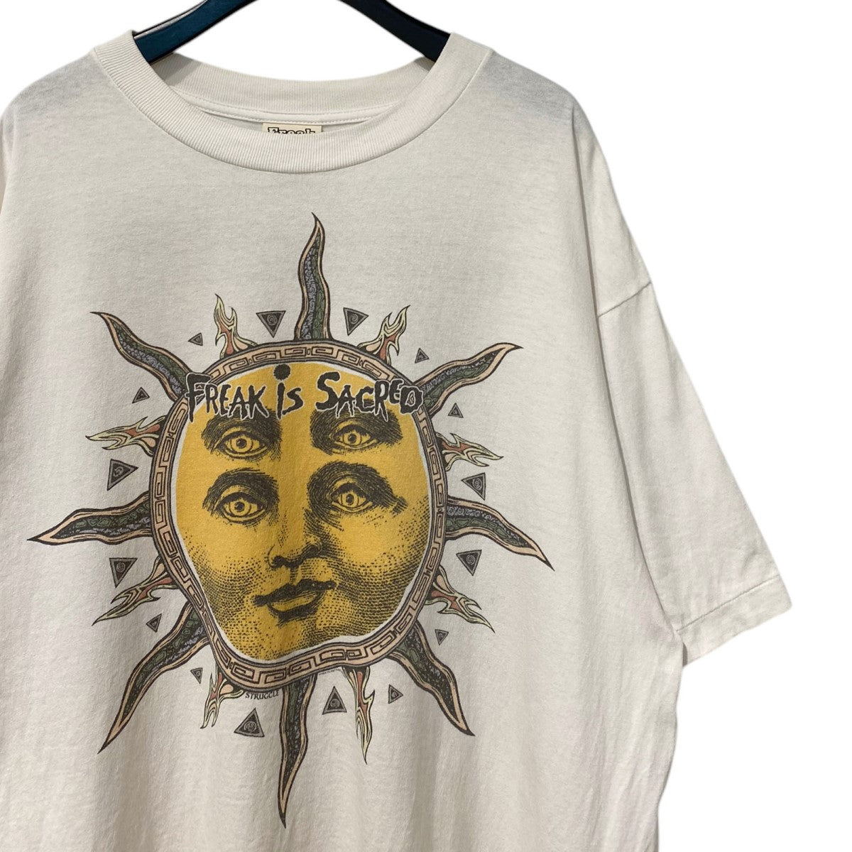 SAINT MICHAEL 24AWCP SS TEE ／ SUN USEDヴィンテージ加工プリントTシャツ 古着・中古-3枚目のアイテム画像