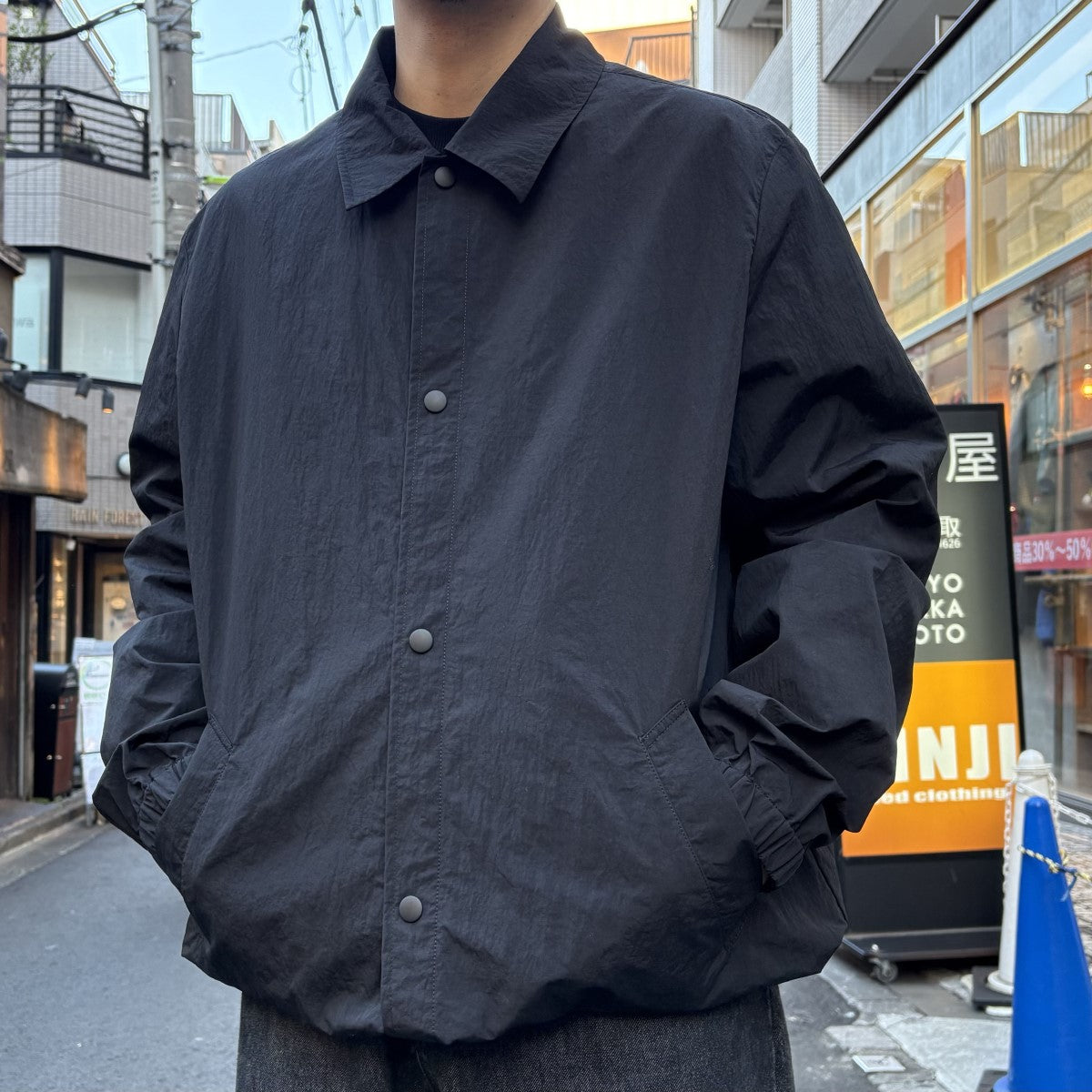 25AW RHC Ron Herman 3レイヤー コーチジャケット ブルゾン Yahoo!オークション - RHC ロンハーマン/3 Layer Coach Jacket ブラッ