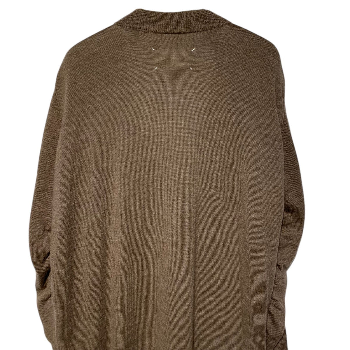 メゾンマルタンマルジェラ Maison Martin Margiela 04AW ここのえ／白タグ 切替オーバーサイズカーディガン ベージュ×ブラウン Maison Martin Margiela(メゾンマルタンマルジェラ) 04AWここの