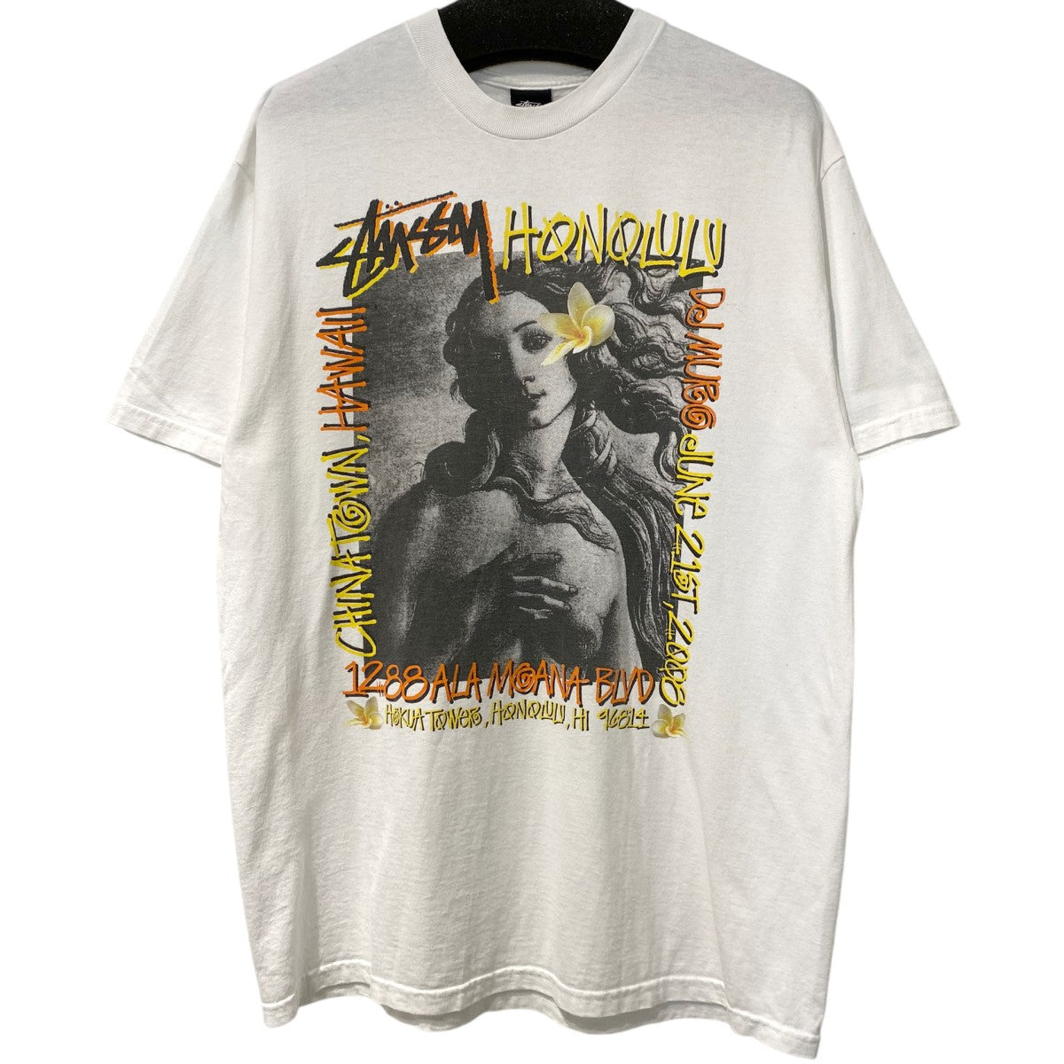 STUSSY×DJ MURO 00'sHonolulu Venus S／S Teeホノルルチャプト ヴィーナスフォトプリントTシャツ 古着・中古-1枚目のアイテム画像
