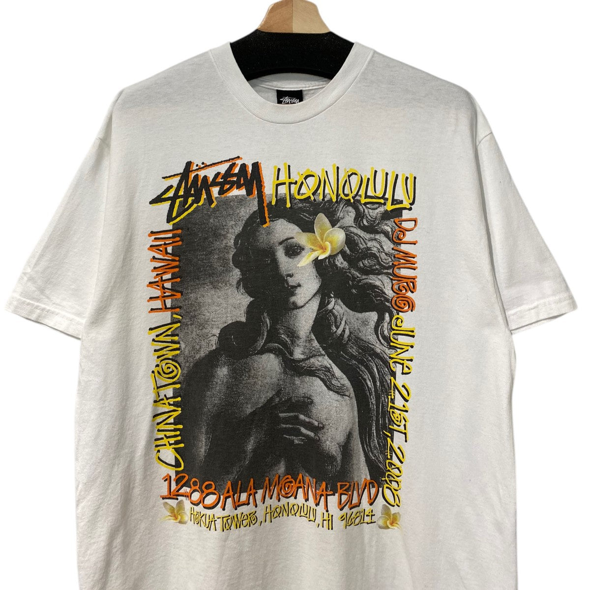 STUSSY×DJ MURO 00'sHonolulu Venus S／S Teeホノルルチャプト ヴィーナスフォトプリントTシャツ 古着・中古-3枚目のアイテム画像