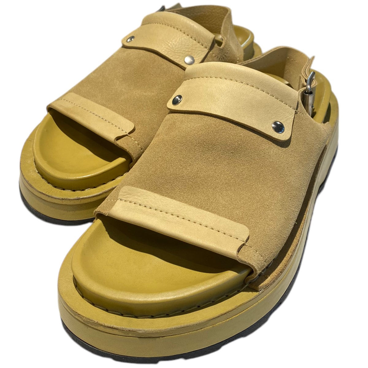 JIL SANDER(ジルサンダー) ALMOND sandal suede reversedレザー