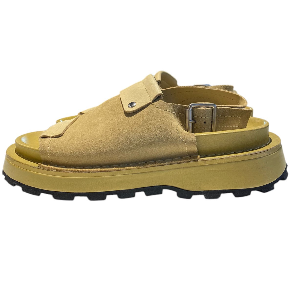 JIL SANDER ALMOND sandal suede reversedレザーサンダル靴スニーカーJ33WP0004 古着・中古-3枚目のアイテム画像