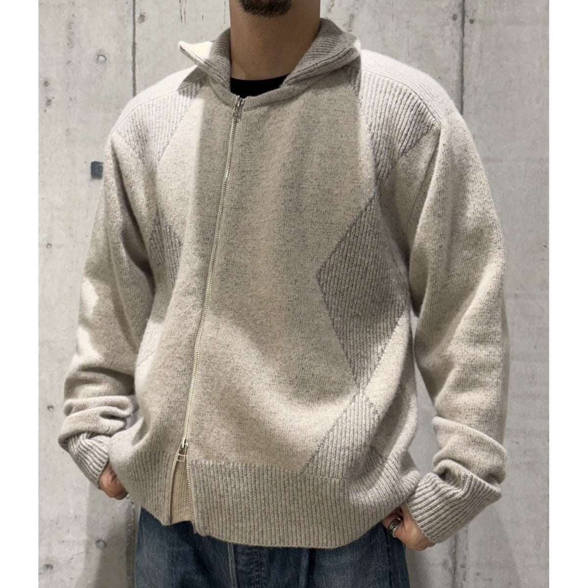 24AWZip-up Knit Blousonニットブルゾンジャケット