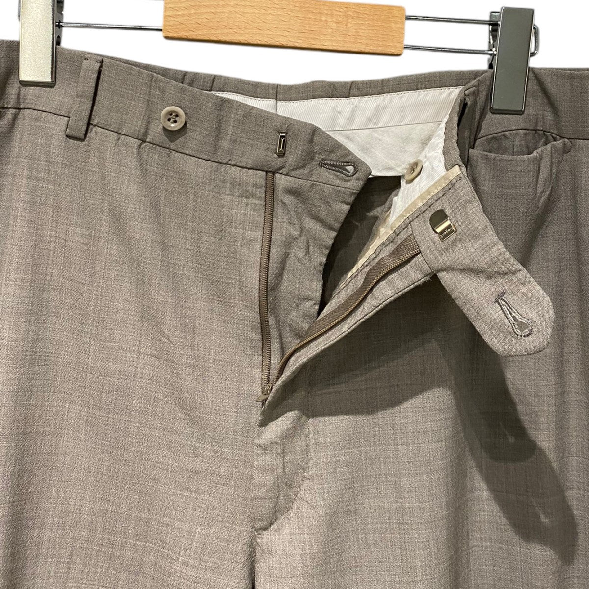 HERMES グレー スラックス 毛100% HERMES グレー スラックス 毛100%