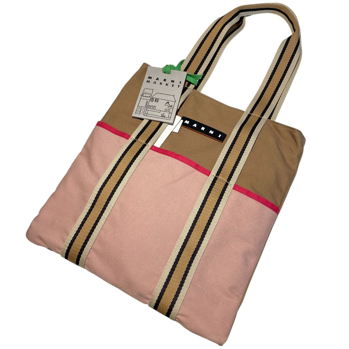 24AWカラーブロックキャンバスバッグトートバッグ