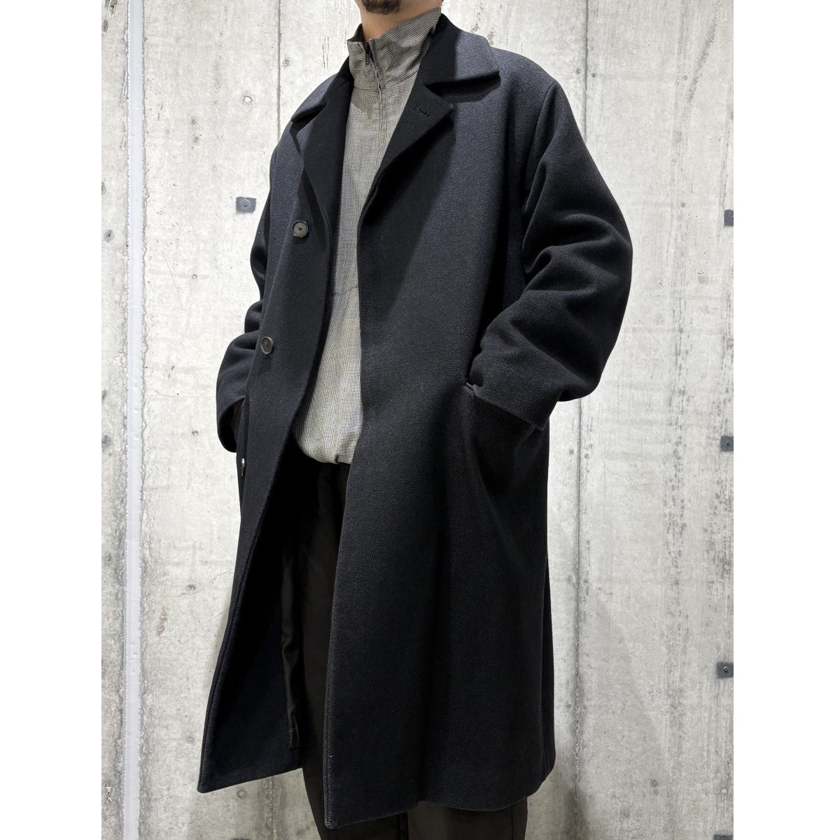 AURALEE(オーラリー) WOOL SILK MELTON SOUTIEN COLLAR COATウール