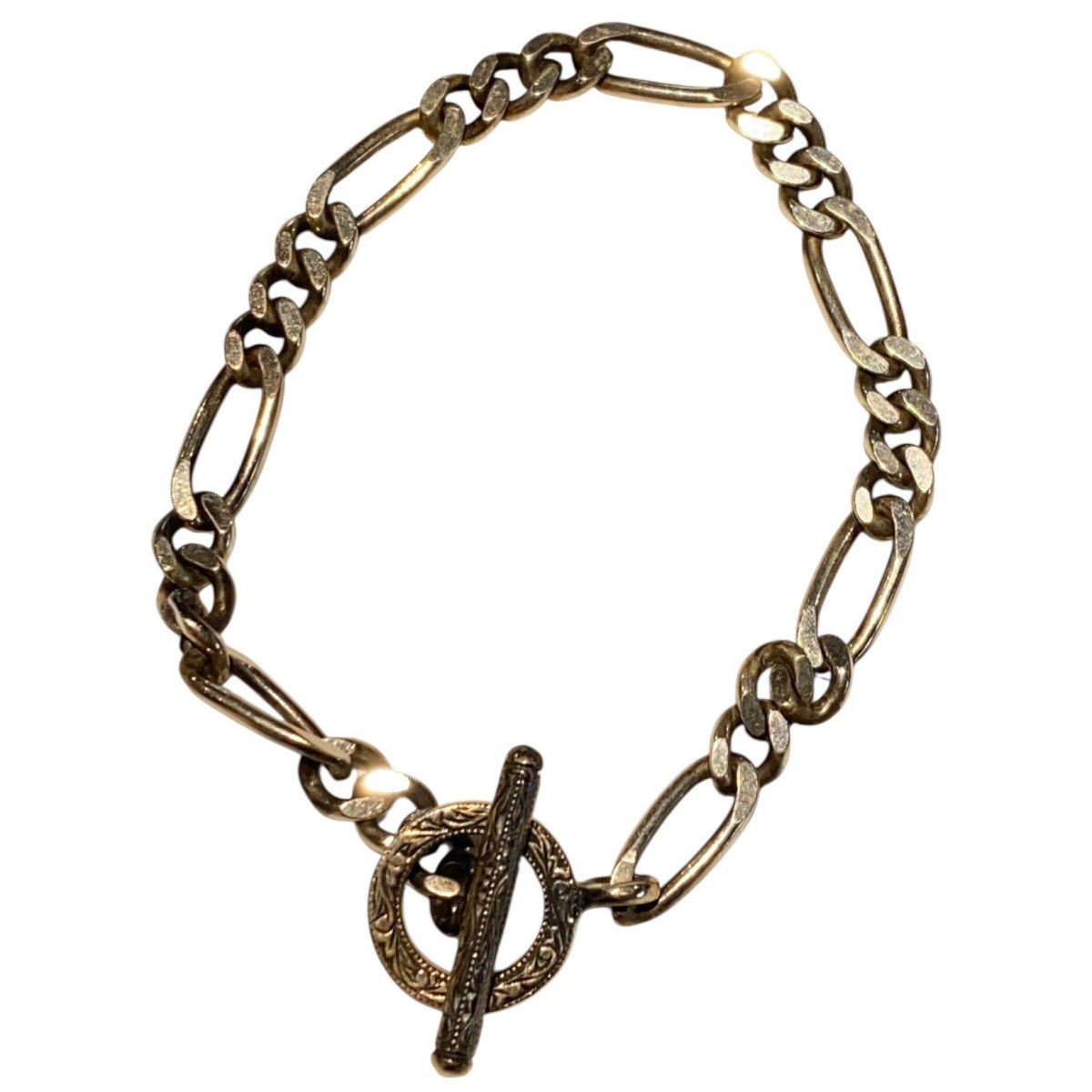 Silver950 Chain Bracelet Figaro Wide シルバーチェーンブレスレット