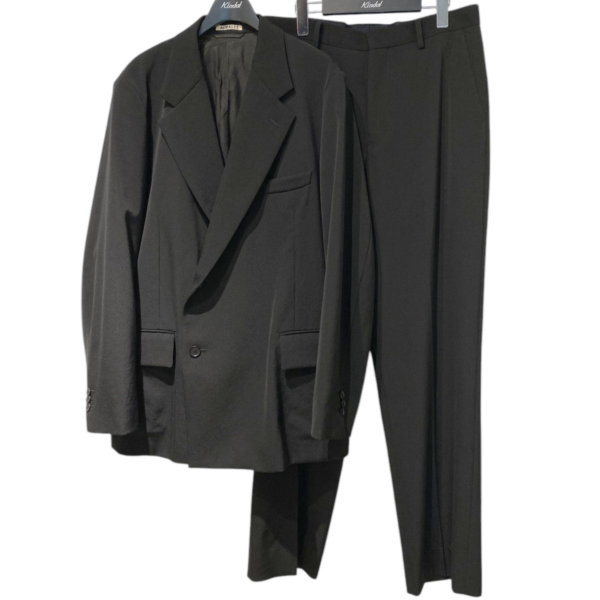 AURALEE Wool Gabardine Double-Breasted Jacket＆Slacksウールギャバジンダブルジャケット＆スラックスパンツ セットアップ 古着・中古-1枚目のアイテム画像