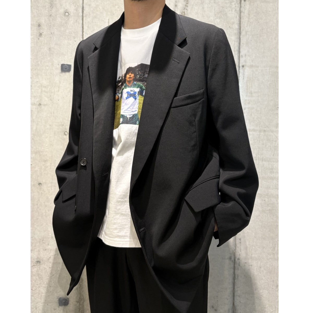 AURALEE Wool Gabardine Double-Breasted Jacket＆Slacksウールギャバジンダブルジャケット＆スラックスパンツ セットアップ 古着・中古-2枚目のアイテム画像