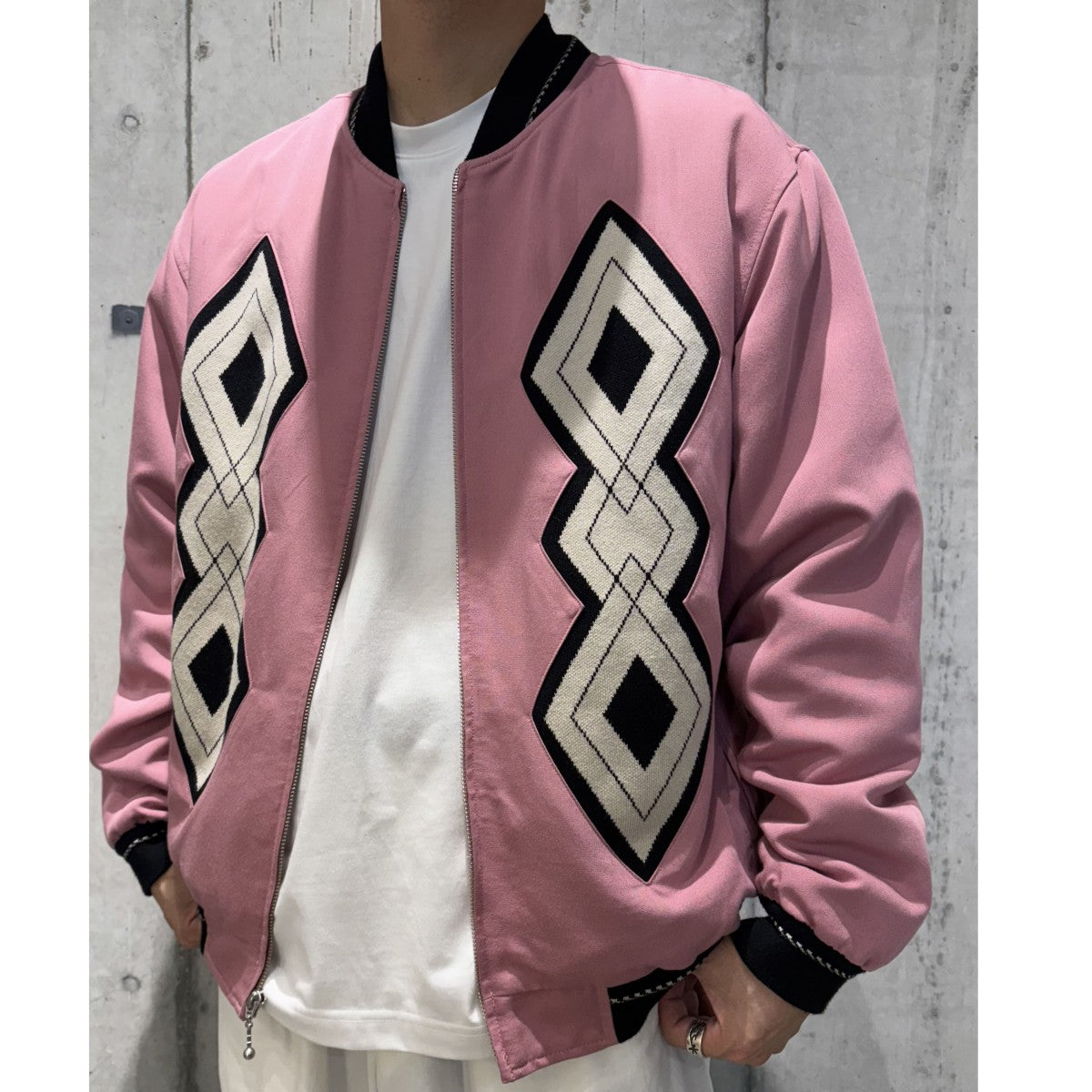 Supreme(シュプリーム) 18AWDiamond Rayon Bomber ダイヤモンド