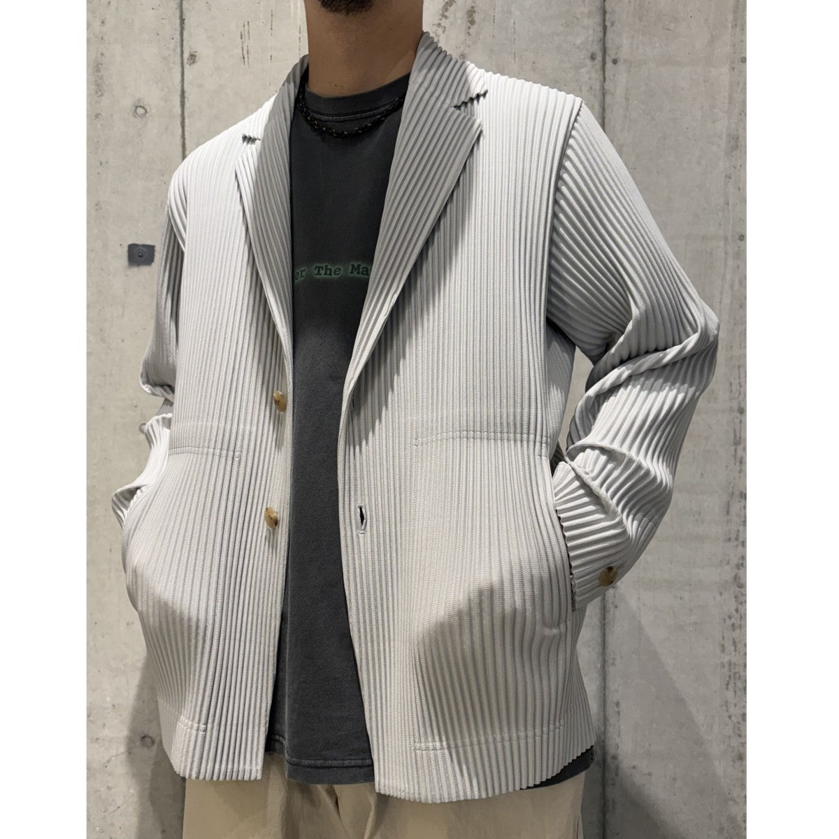 オムプリッセ イッセイミヤケ　プリーツブルゾン　サイズ2 HOMME PLISSE ISSEY MIYAKE（オムプリッセイッセイミヤケ）中古