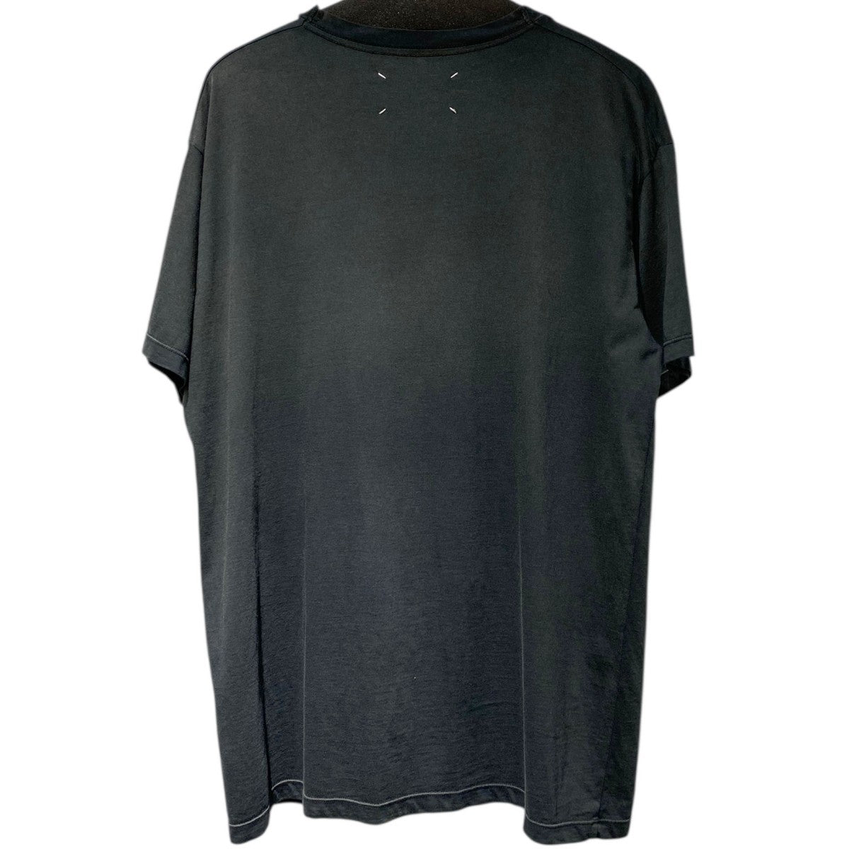 Maison Margiela1 10 24SSLogo Cotton Jersey T-shirtヴィンテージ加工カレッジアーチロゴTシャツ 古着・中古-2枚目のアイテム画像