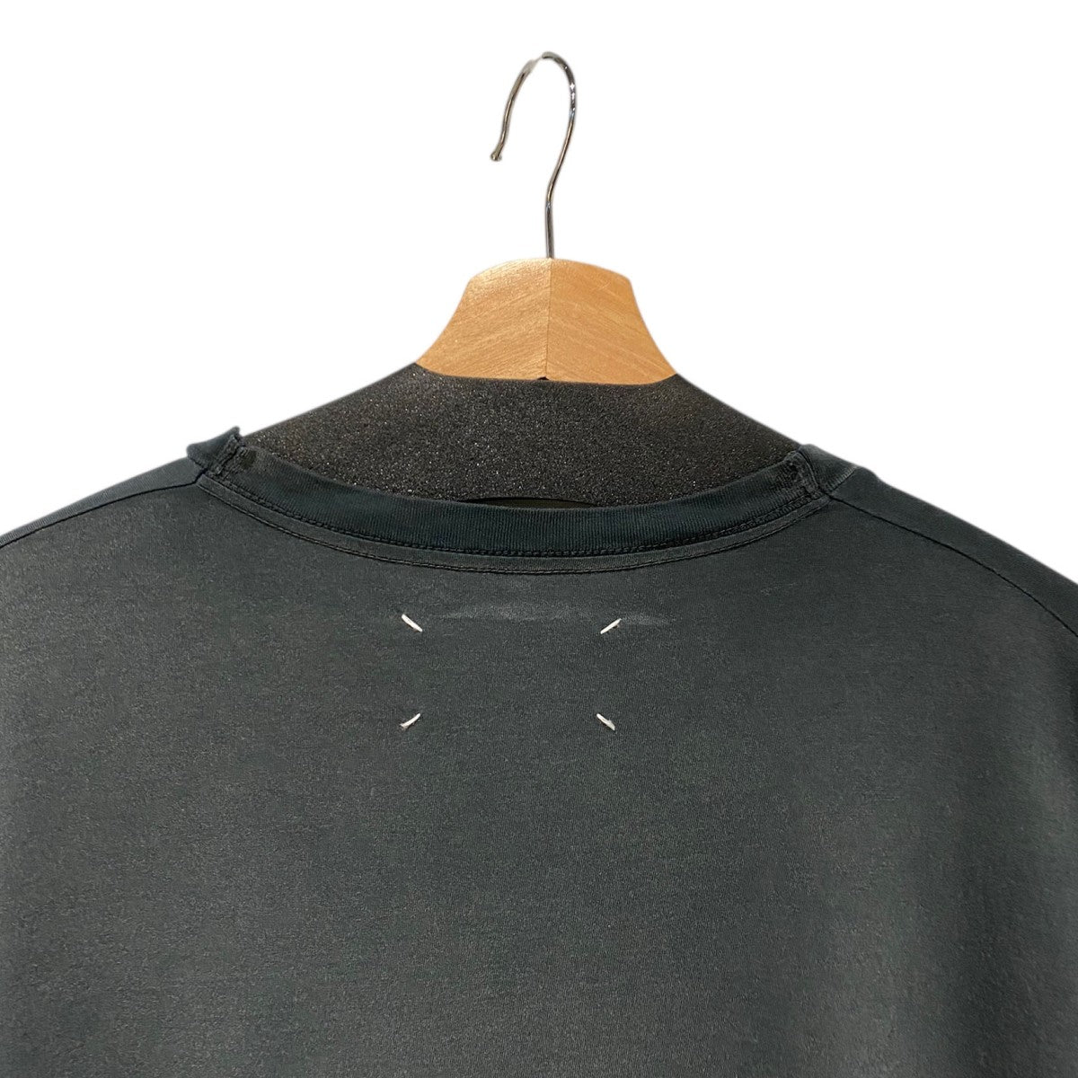 Maison Margiela1 10 24SSLogo Cotton Jersey T-shirtヴィンテージ加工カレッジアーチロゴTシャツ 古着・中古-6枚目のアイテム画像