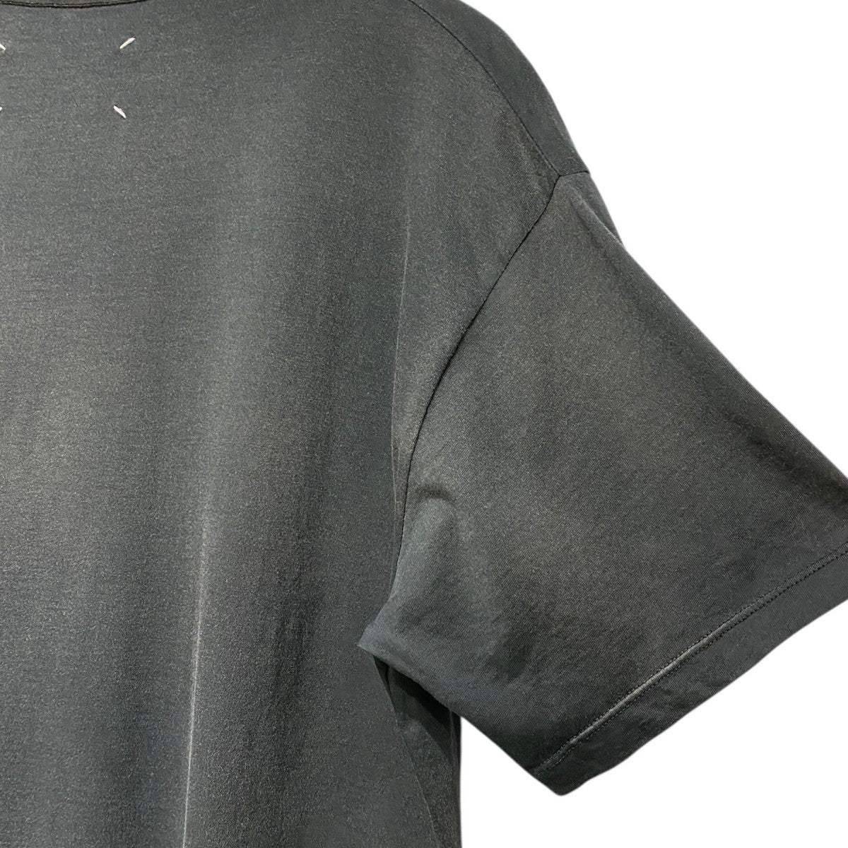 Maison Margiela1 10 24SSLogo Cotton Jersey T-shirtヴィンテージ加工カレッジアーチロゴTシャツ 古着・中古-7枚目のアイテム画像