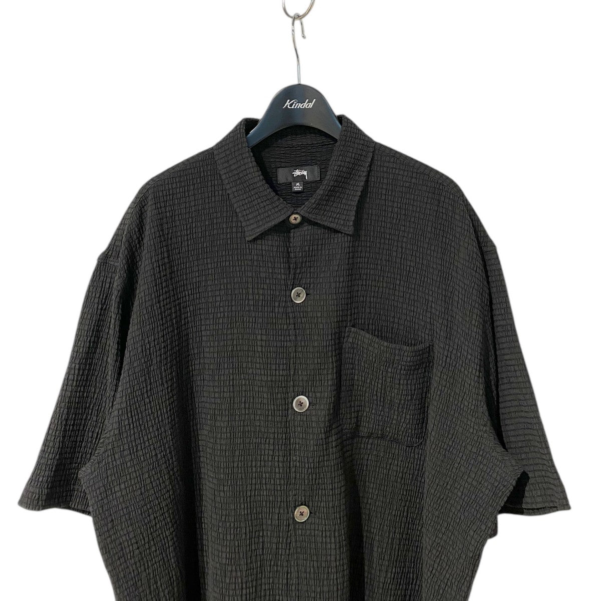 【入手困難】ステューシー STUSSY ブルー×ブラック 半袖シャツ #168 入手困難】ステューシー STUSSY ブルー×ブラック 半袖シャツ