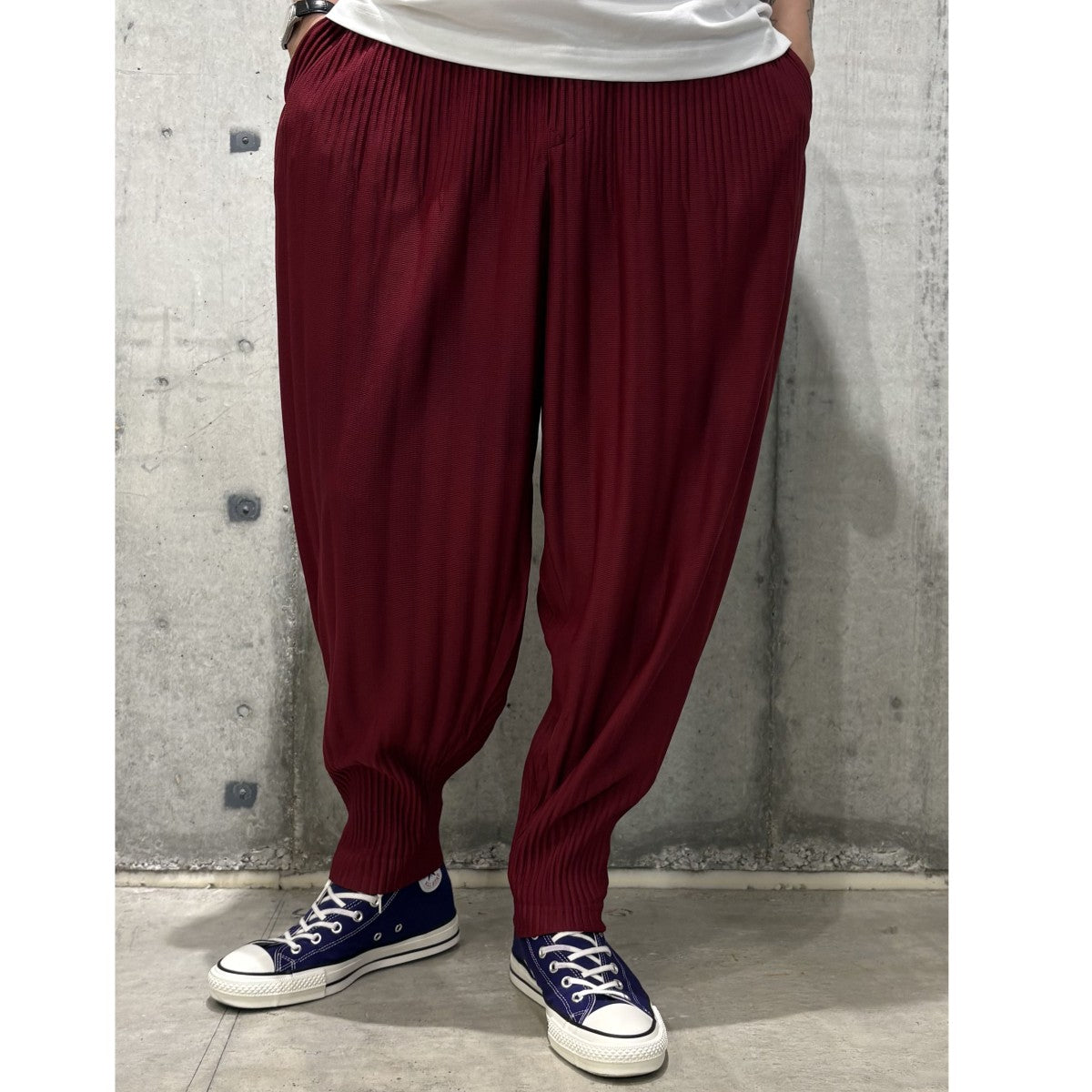 HOMME PLISSE プリーツ テーパードパンツ HOMME PLISSE ISSEY MIYAKE(オムプリッセイッセイミヤケ) BASIC