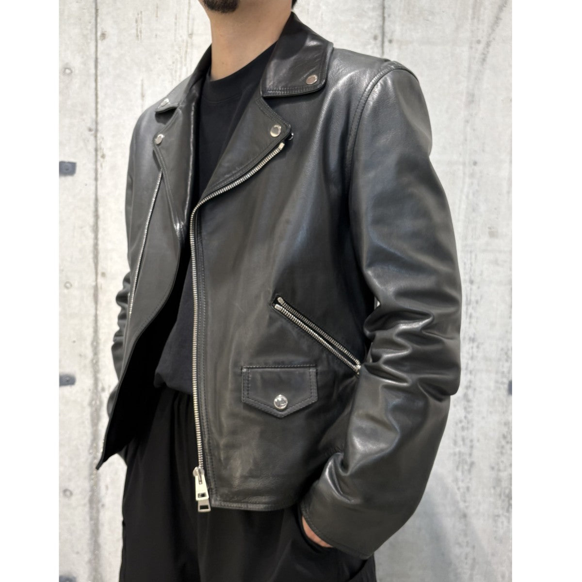 INED / イネド マットダブルライダースブルゾン ライダース 大草直子